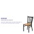 Flash Furniture XU-DG-6Q2B-VRT-NATW-GG Hercules Black Vertical Back Metal Restaurant Chair - Natural Wood Seat addl-3
