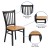 Flash Furniture XU-DG-6Q2B-VRT-NATW-GG Hercules Black Vertical Back Metal Restaurant Chair - Natural Wood Seat addl-4