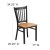 Flash Furniture XU-DG-6Q2B-VRT-NATW-GG Hercules Black Vertical Back Metal Restaurant Chair - Natural Wood Seat addl-5