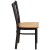 Flash Furniture XU-DG-6Q2B-VRT-NATW-GG Hercules Black Vertical Back Metal Restaurant Chair - Natural Wood Seat addl-8