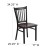 Flash Furniture XU-DG-6Q2B-VRT-WALW-GG Hercules Black Vertical Back Metal Restaurant Chair - Walnut Wood Seat addl-4