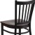 Flash Furniture XU-DG-6Q2B-VRT-WALW-GG Hercules Black Vertical Back Metal Restaurant Chair - Walnut Wood Seat addl-6