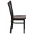 Flash Furniture XU-DG-6Q2B-VRT-WALW-GG Hercules Black Vertical Back Metal Restaurant Chair - Walnut Wood Seat addl-7