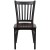 Flash Furniture XU-DG-6Q2B-VRT-WALW-GG Hercules Black Vertical Back Metal Restaurant Chair - Walnut Wood Seat addl-8