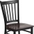 Flash Furniture XU-DG-6Q2B-VRT-WALW-GG Hercules Black Vertical Back Metal Restaurant Chair - Walnut Wood Seat addl-9