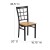 Flash Furniture XU-DG6Q3BWIN-NATW-GG Hercules Black Window Back Metal Restaurant Chair - Natural Wood Seat addl-4