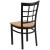 Flash Furniture XU-DG6Q3BWIN-NATW-GG Hercules Black Window Back Metal Restaurant Chair - Natural Wood Seat addl-5