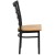 Flash Furniture XU-DG6Q3BWIN-NATW-GG Hercules Black Window Back Metal Restaurant Chair - Natural Wood Seat addl-7