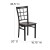 Flash Furniture XU-DG6Q3BWIN-WALW-GG Hercules Black Window Back Metal Restaurant Chair - Walnut Wood Seat addl-4
