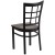 Flash Furniture XU-DG6Q3BWIN-WALW-GG Hercules Black Window Back Metal Restaurant Chair - Walnut Wood Seat addl-5