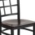 Flash Furniture XU-DG6Q3BWIN-WALW-GG Hercules Black Window Back Metal Restaurant Chair - Walnut Wood Seat addl-6