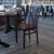 Flash Furniture XU-DG6Q4BSCH-WALW-GG Hercules Black School House Back Metal Restaurant Chair - Walnut Wood Seat addl-1