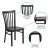 Flash Furniture XU-DG6Q4BSCH-WALW-GG Hercules Black School House Back Metal Restaurant Chair - Walnut Wood Seat addl-3