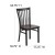 Flash Furniture XU-DG6Q4BSCH-WALW-GG Hercules Black School House Back Metal Restaurant Chair - Walnut Wood Seat addl-4