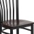Flash Furniture XU-DG6Q4BSCH-WALW-GG Hercules Black School House Back Metal Restaurant Chair - Walnut Wood Seat addl-6