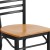 Flash Furniture XU-DG6Q6B1LAD-NATW-GG Hercules Black Three-Slat Ladder Back Metal Restaurant Chair - Natural Wood Seat addl-6