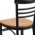 Flash Furniture XU-DG6Q6B1LAD-NATW-GG Hercules Black Three-Slat Ladder Back Metal Restaurant Chair - Natural Wood Seat addl-9