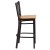 Flash Furniture XU-DG-6R6B-VRT-BAR-NATW-GG Hercules Black Vertical Back Metal Restaurant Barstool - Natural Wood Seat addl-7