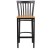 Flash Furniture XU-DG6R8BSCH-BAR-NATW-GG Hercules Black School House Back Metal Restaurant Barstool - Natural Wood Seat addl-5