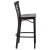 Flash Furniture XU-DG6R9BLAD-BAR-WALW-GG Hercules Black Two-Slat Ladder Back Metal Restaurant Barstool - Walnut Wood Seat addl-4
