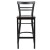 Flash Furniture XU-DG6R9BLAD-BAR-WALW-GG Hercules Black Two-Slat Ladder Back Metal Restaurant Barstool - Walnut Wood Seat addl-5