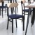 Flash Furniture XU-DG6V5BLV-NAT-GG Commercial Dining Chair with Natural Wood Boomerang Back - Blue Vinyl Seat, Black Steel Frame addl-1