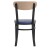 Flash Furniture XU-DG6V5BLV-NAT-GG Commercial Dining Chair with Natural Wood Boomerang Back - Blue Vinyl Seat, Black Steel Frame addl-7