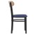 Flash Furniture XU-DG6V5BLV-NAT-GG Commercial Dining Chair with Natural Wood Boomerang Back - Blue Vinyl Seat, Black Steel Frame addl-8