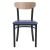 Flash Furniture XU-DG6V5BLV-NAT-GG Commercial Dining Chair with Natural Wood Boomerang Back - Blue Vinyl Seat, Black Steel Frame addl-9