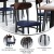 Flash Furniture XU-DG6V5BLV-WAL-GG Commercial Dining Chair with Walnut Wood Boomerang Back - Blue Vinyl Seat, Black Steel Frame addl-3