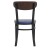 Flash Furniture XU-DG6V5BLV-WAL-GG Commercial Dining Chair with Walnut Wood Boomerang Back - Blue Vinyl Seat, Black Steel Frame addl-7