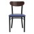 Flash Furniture XU-DG6V5BLV-WAL-GG Commercial Dining Chair with Walnut Wood Boomerang Back - Blue Vinyl Seat, Black Steel Frame addl-9