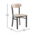 Flash Furniture XU-DG6V5B-NAT-GG Commercial Dining Chair with Natural Wood Boomerang Back, Wood Seat, Black Steel Frame addl-4