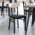 Flash Furniture XU-DG6V5BV-NAT-GG Commercial Dining Chair with Natural Wood Boomerang Back - Black Vinyl Seat, Black Steel Frame addl-1