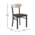 Flash Furniture XU-DG6V5BV-NAT-GG Commercial Dining Chair with Natural Wood Boomerang Back - Black Vinyl Seat, Black Steel Frame addl-4
