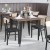 Flash Furniture XU-DG6V5BV-NAT-GG Commercial Dining Chair with Natural Wood Boomerang Back - Black Vinyl Seat, Black Steel Frame addl-5