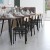 Flash Furniture XU-DG6V5BV-NAT-GG Commercial Dining Chair with Natural Wood Boomerang Back - Black Vinyl Seat, Black Steel Frame addl-6