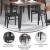 Flash Furniture XU-DG6V5BV-WAL-GG Commercial Dining Chair with Walnut Wood Boomerang Back - Black Vinyl Seat, Black Steel Frame addl-3