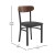 Flash Furniture XU-DG6V5BV-WAL-GG Commercial Dining Chair with Walnut Wood Boomerang Back - Black Vinyl Seat, Black Steel Frame addl-4