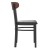 Flash Furniture XU-DG6V5BV-WAL-GG Commercial Dining Chair with Walnut Wood Boomerang Back - Black Vinyl Seat, Black Steel Frame addl-8