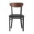 Flash Furniture XU-DG6V5BV-WAL-GG Commercial Dining Chair with Walnut Wood Boomerang Back - Black Vinyl Seat, Black Steel Frame addl-9