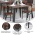 Flash Furniture XU-DG6V5B-WAL-GG Commercial Dining Chair with Walnut Wood Boomerang Back, Wood Seat, Black Steel Frame addl-3