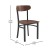 Flash Furniture XU-DG6V5B-WAL-GG Commercial Dining Chair with Walnut Wood Boomerang Back, Wood Seat, Black Steel Frame addl-4