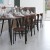 Flash Furniture XU-DG6V5B-WAL-GG Commercial Dining Chair with Walnut Wood Boomerang Back, Wood Seat, Black Steel Frame addl-6