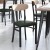 Flash Furniture XU-DG6V5GNV-NAT-GG Commercial Dining Chair with Natural Wood Boomerang Back - Green Vinyl Seat, Black Steel Frame addl-1