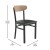 Flash Furniture XU-DG6V5GNV-NAT-GG Commercial Dining Chair with Natural Wood Boomerang Back - Green Vinyl Seat, Black Steel Frame addl-4