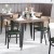 Flash Furniture XU-DG6V5GNV-NAT-GG Commercial Dining Chair with Natural Wood Boomerang Back - Green Vinyl Seat, Black Steel Frame addl-5