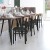 Flash Furniture XU-DG6V5GNV-NAT-GG Commercial Dining Chair with Natural Wood Boomerang Back - Green Vinyl Seat, Black Steel Frame addl-6
