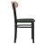Flash Furniture XU-DG6V5GNV-NAT-GG Commercial Dining Chair with Natural Wood Boomerang Back - Green Vinyl Seat, Black Steel Frame addl-8