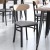 Flash Furniture XU-DG6V5GYV-NAT-GG Commercial Dining Chair with Natural Wood Boomerang Back - Gray Vinyl Seat, Black Steel Frame addl-1